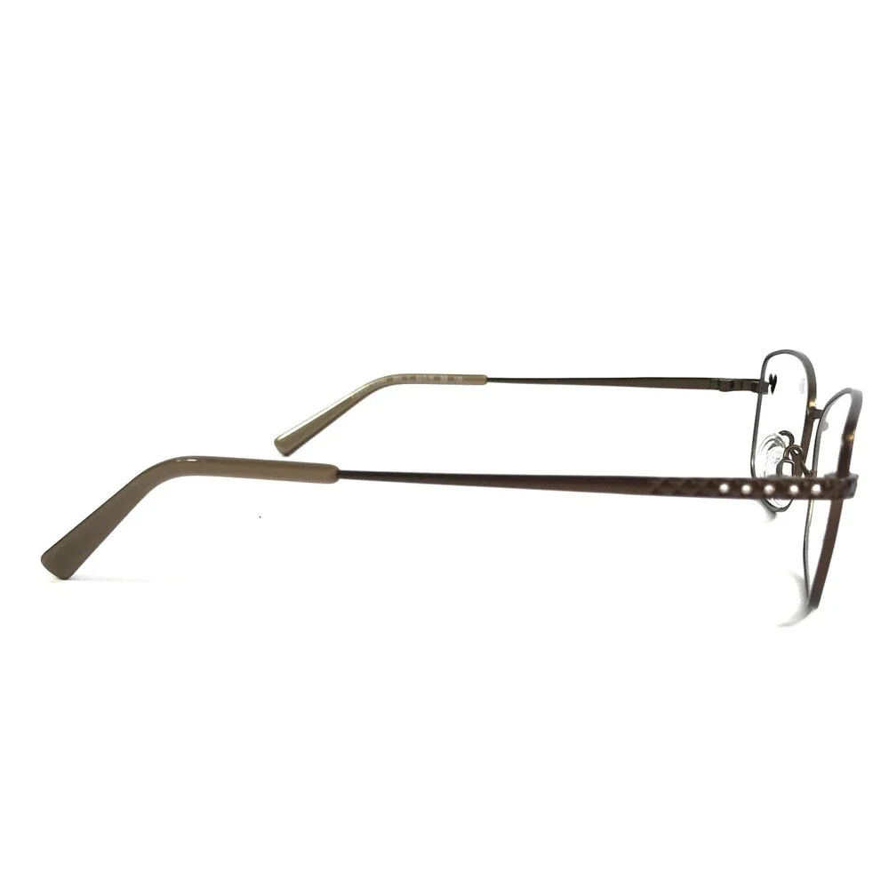 Flexon Eyeglasses Frames W3044 203 Satin Coffee Crystals Titanium 52-16-135